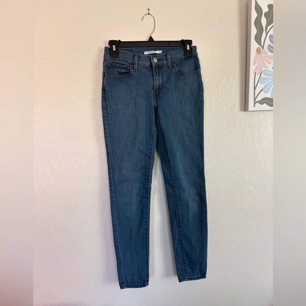 Levi’s 710 Mid Rise Medium Wash Super Skinny Jeans size 27 - Picture 1 of 5